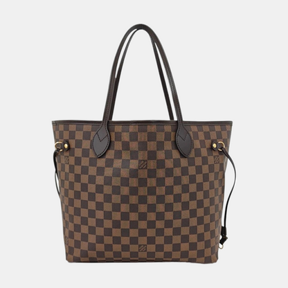 LOUIS VUITTON NEVERFULL Medium Brown Coated Canvas Monogram Shopping Bag Handbag Single Shoulder Bag with Detachable Strap and Pockets-(SKU)-957044821