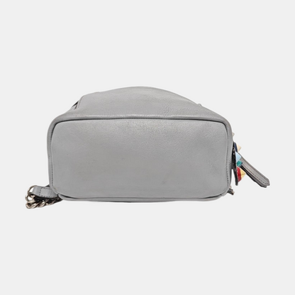 FENDI Blue Cowhide Backpack Silver Hardware-(SKU)-956994945