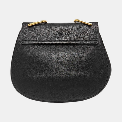 Chloé Drew Medium size Black Cowhide Piglet Bag Crossbody Single Shoulder and Tote Bag Golden hardware-(SKU)-956834462