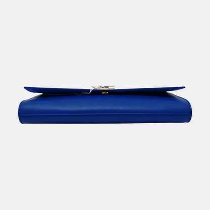 YSL CHYC Y LIGNE Blue Leather Handbag Golden hardware-(SKU)-956925392