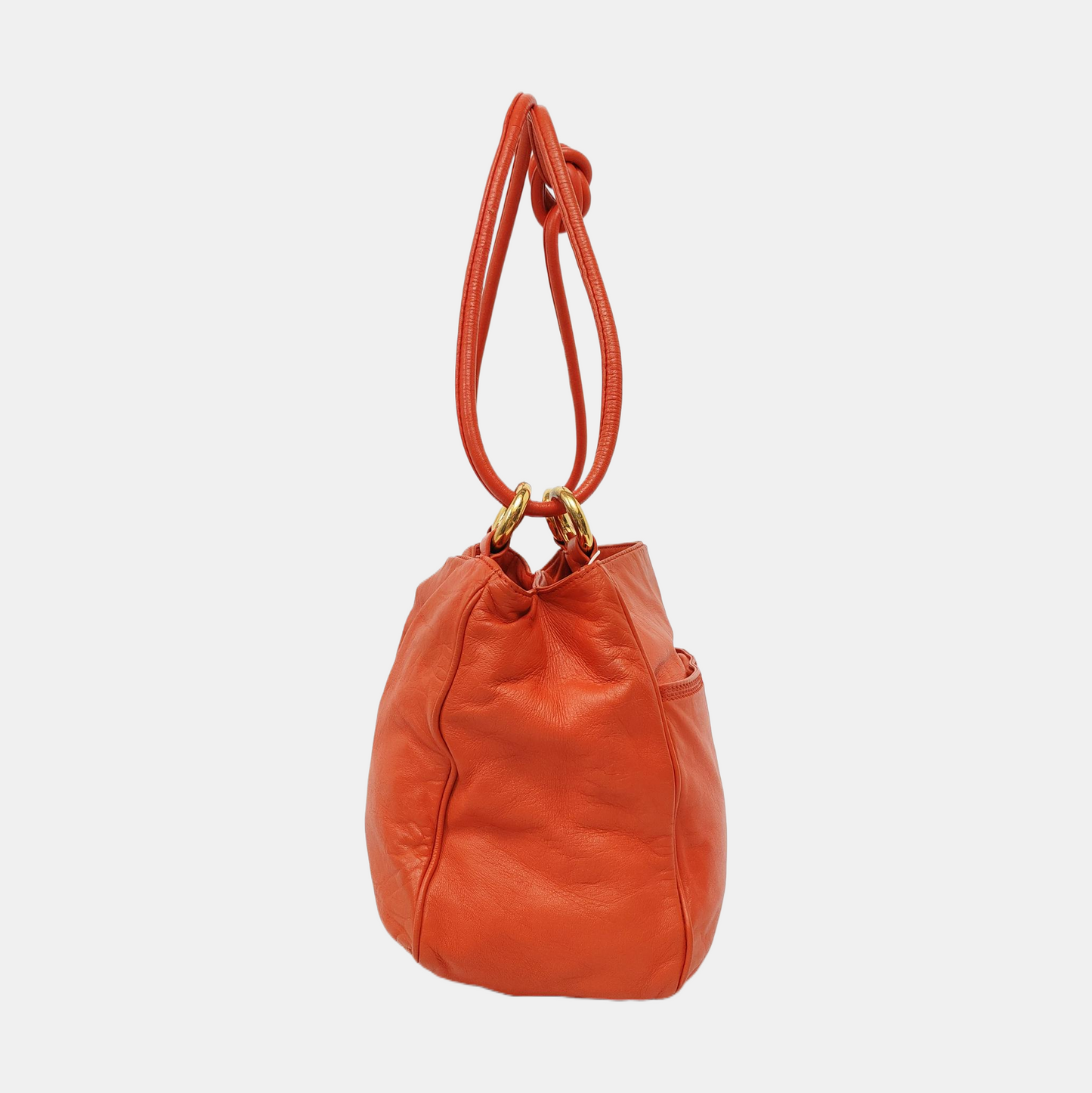 LOEWE Green Cowhide Single Shoulder Bag Crossbody Golden hardware Removable shoulder strap-(SKU)-957327909