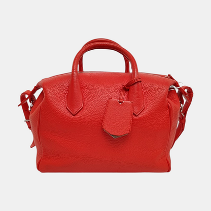 BALENCIAGA Tote bag Red Calf Leather Crossbody Shoulder Bag Tote Silver Hardware Removable shoulder strap-(SKU)-957128355