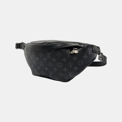 LOUIS VUITTON DISCOVERY Gray Coated Canvas Monogram Fanny Pack Crossbody Bag Chest Bag/Belt Bag Silver Hardware-(SKU)-956938229