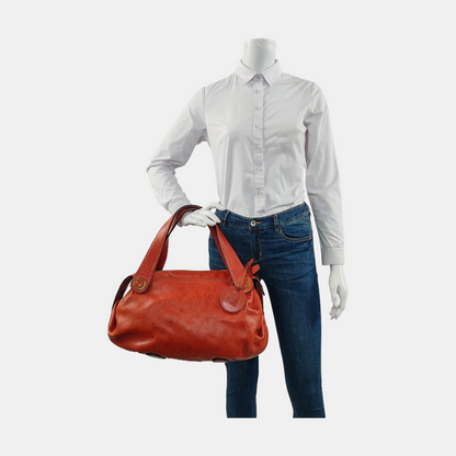 LOEWE Red Cowhide Tote Bag Golden hardware-(SKU)-957327869