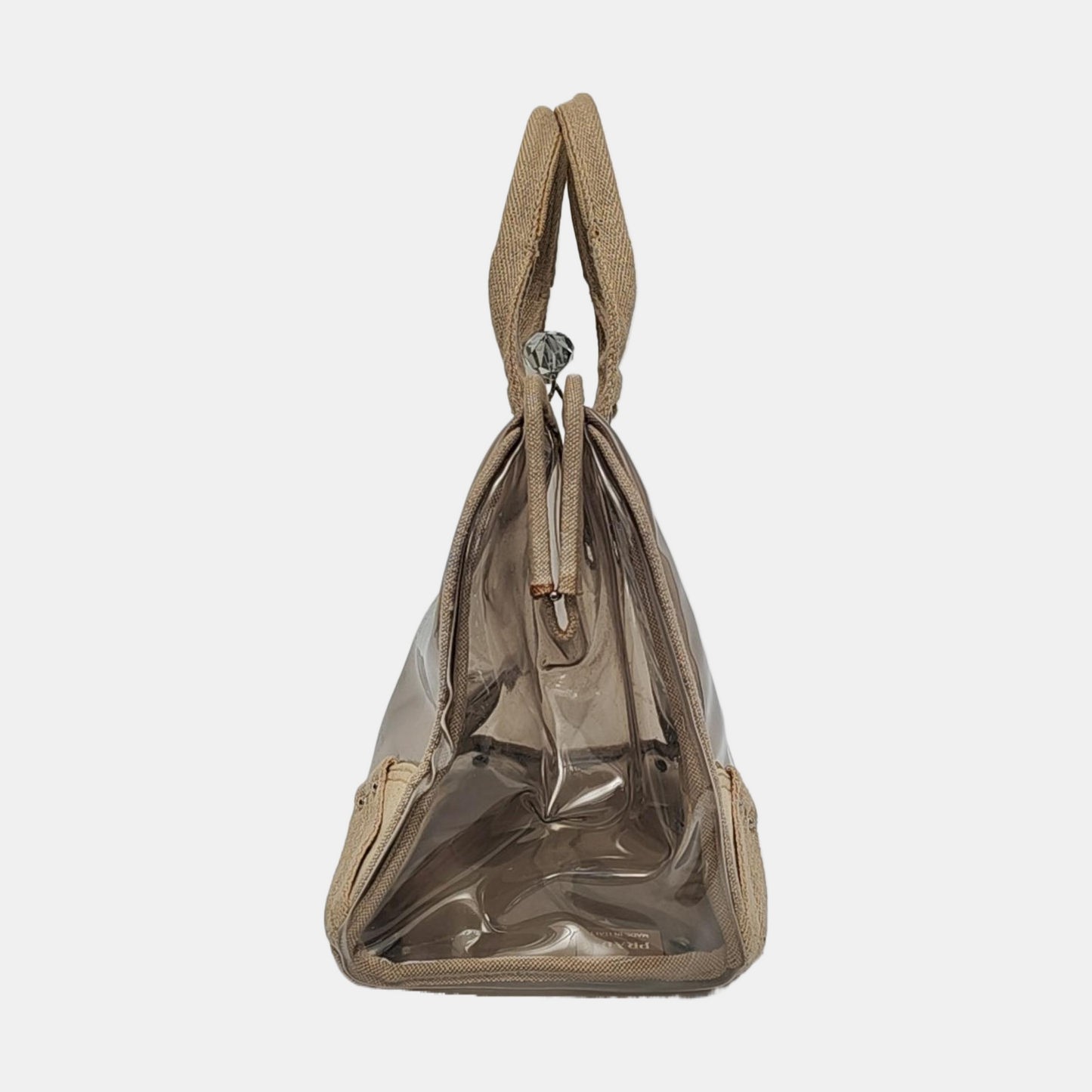 PRADA Transparent special material inlay handbag Silver Hardware Sub-bag-(SKU)-957328200