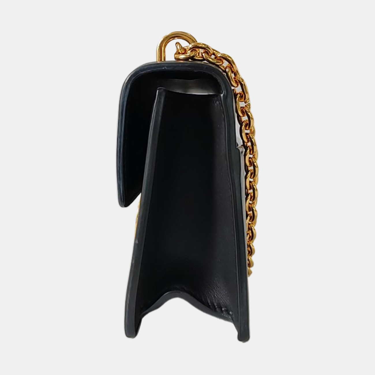 DIOR 30 Montaigne East-West Black Leather Montaigne Bag with Gold Hardware and Detachable Strap-(SKU)-957272257