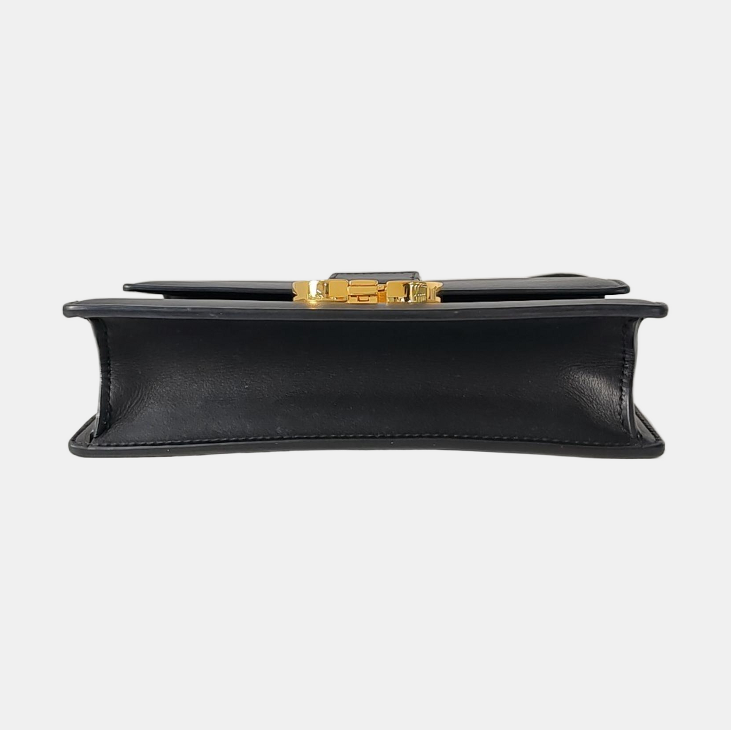 DIOR 30 Montaigne East-West Black Leather Montaigne Bag with Gold Hardware and Detachable Strap-(SKU)-957272257