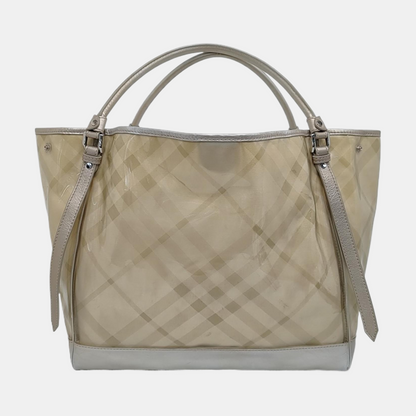 BURBERRY Tote bag Silver Special Material Printed Tote Bag Silver Hardware Sub-bag-(SKU)-957140002