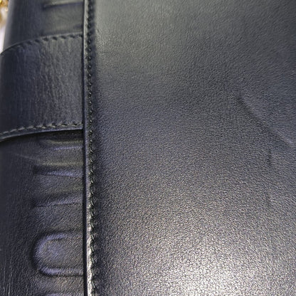 DIOR 30 Montaigne East-West Black Leather Montaigne Bag with Gold Hardware and Detachable Strap-(SKU)-957272257