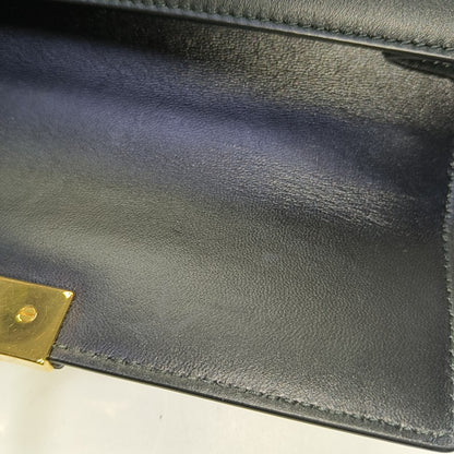 DIOR 30 Montaigne East-West Black Leather Montaigne Bag with Gold Hardware and Detachable Strap-(SKU)-957272257