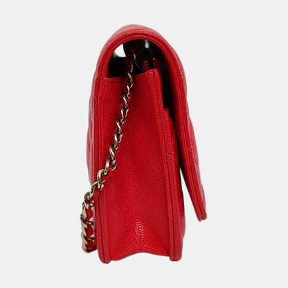 CHANEL WOC Orange Calfskin Quilted Crossbody Shoulder Bag Golden Hardware 28 Flap-(SKU)-957247135