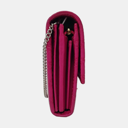 GUCCI Microguccissima Fuchsia Cowhide Monogram Wallet Golden hardware-(SKU)-957189181