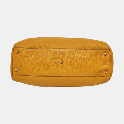 GUCCI Bamboo 1947 Yellow cowhide bamboo bag handbag Golden hardware-(SKU)-957418197