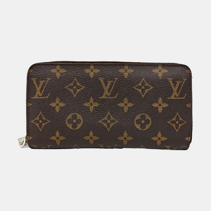 LOUIS VUITTON Brown coated canvas vintage wallet Golden hardware-(SKU)-957348588