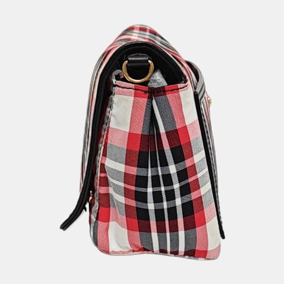 BURBERRY Colorblock Fabric Single Shoulder Bag Crossbody Bag Silver Hardware Removable shoulder strap-(SKU)-957481216
