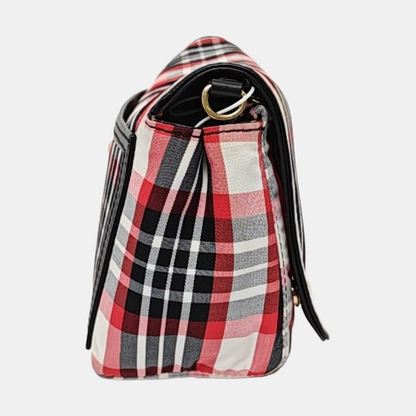 BURBERRY Colorblock Fabric Single Shoulder Bag Crossbody Bag Silver Hardware Removable shoulder strap-(SKU)-957481216