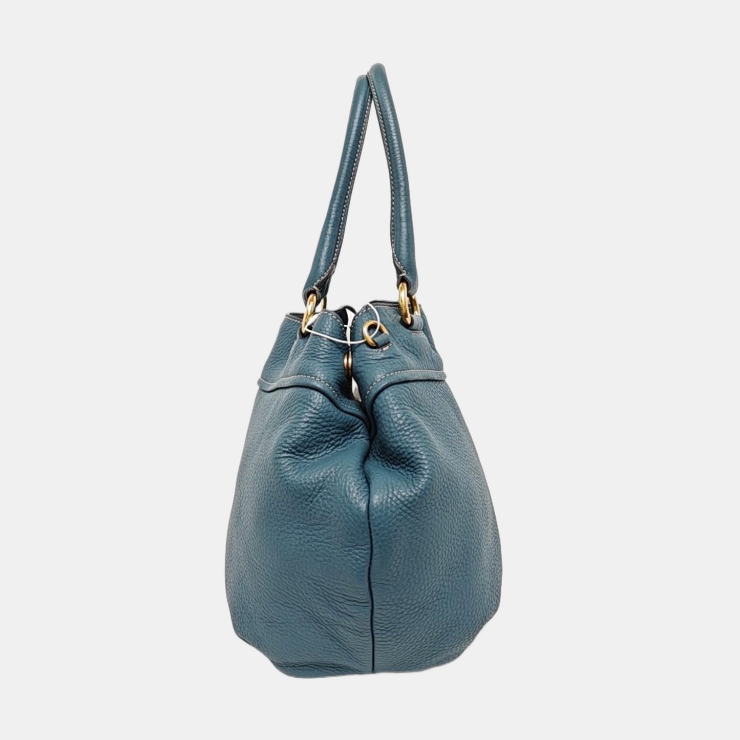 PRADA Tote bag Blue Cowhide Logo Shoulder Bag Handbag Golden hardware Removable shoulder strap-(SKU)-957689174