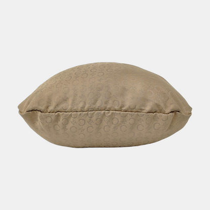 CELINE Khaki Canvas Floral Handbag-(SKU)-957579064