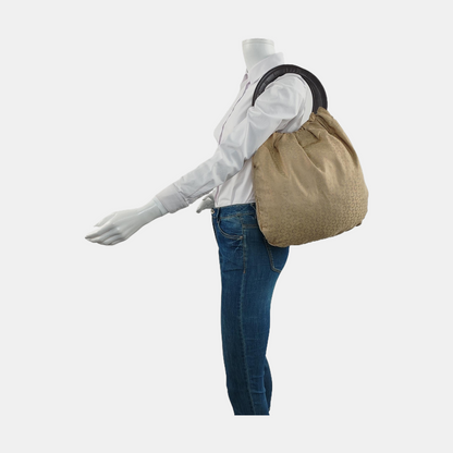 CELINE Khaki Canvas Floral Handbag-(SKU)-957579064
