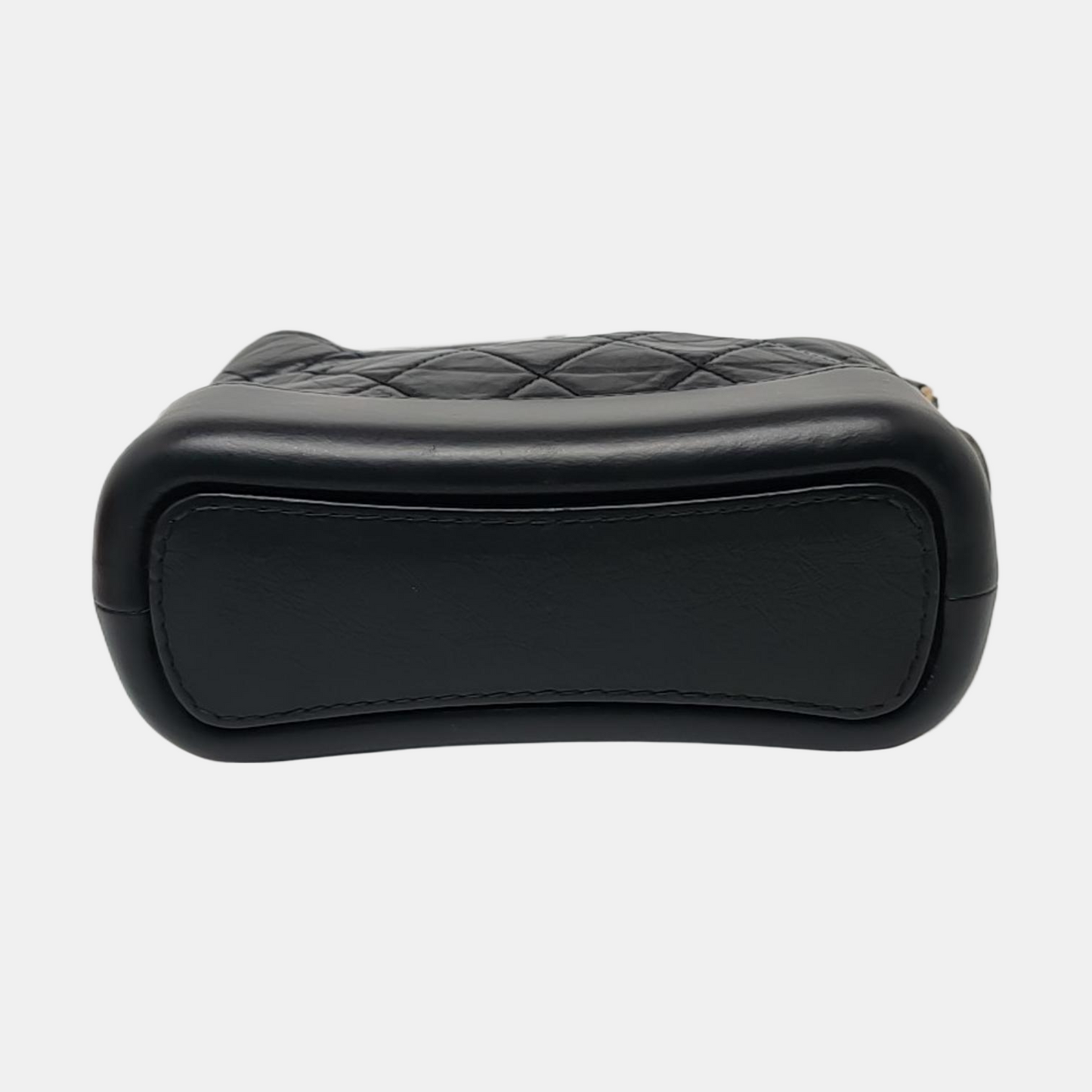 CHANEL GABRIELLE Small Black Leather Quilted Chain Bag Crossbody Bag, Single Shoulder Bag, Handbag, Gold and Silver Rhodium-Plated Hardware, 24 Clasp, Detachable Shoulder Strap-(SKU)-957601167