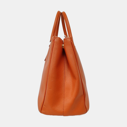 PRADA Galleria Orange Cowhide Logo Killer Bag Tote Bag Single Shoulder Bag Golden hardware-(SKU)-957733910