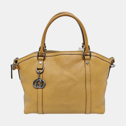 GUCCI Microguccissima Brown Cowhide Handbag Silver Hardware-(SKU)-957550870