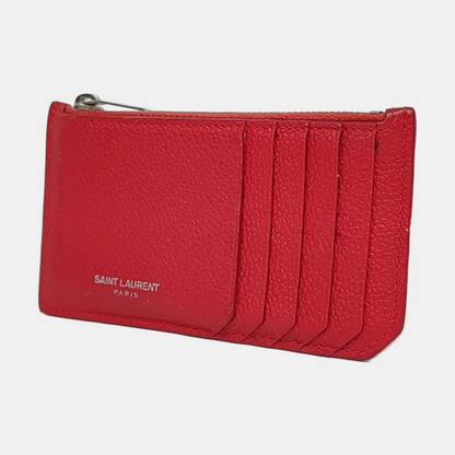 YSL FRAGMENTSRed Cowhide Card Case Complete Accessories-(SKU)-957693346