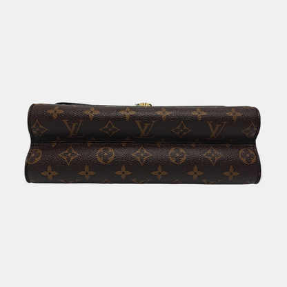 LOUIS VUITTON VICTOIRE Brown Coated Canvas Monogram Handbag Shoulder Bag Crossbody Bag Golden Hardware-(SKU)-955618708