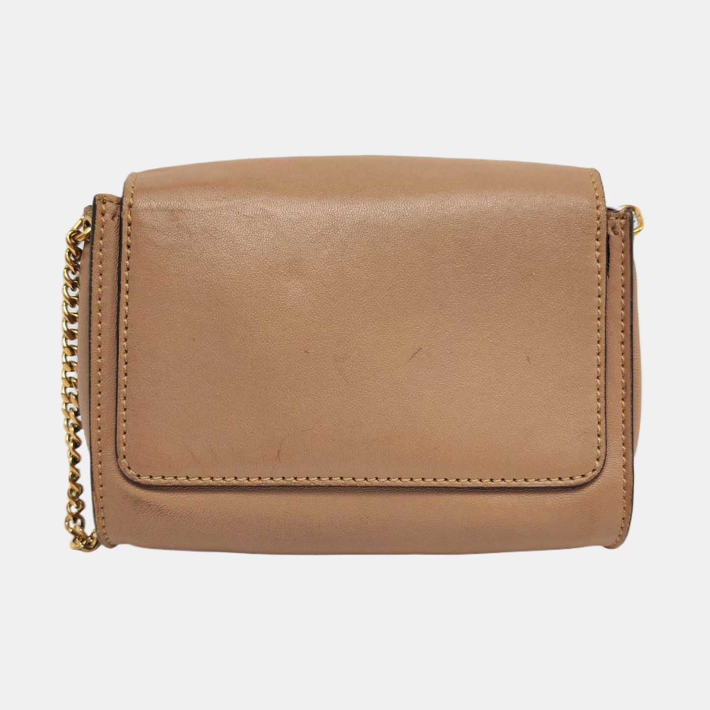 Chloé Elle Brown Leather Crossbody Single Shoulder Bag Golden hardware-(SKU)-957308916