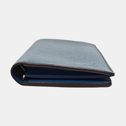 LOUIS VUITTON 蓝色EPI牛皮水波纹钱包 Silver Hardware-(SKU)-957693013