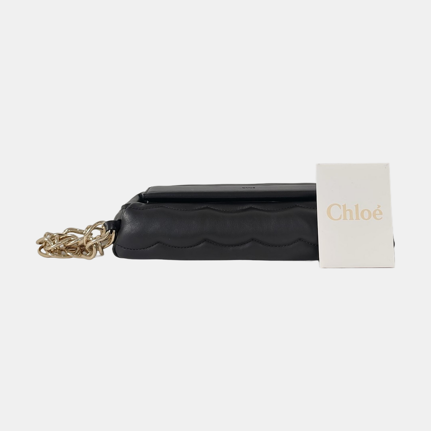 Chloé Black Cowhide Quilted Handbag Golden hardware-(SKU)-957491982