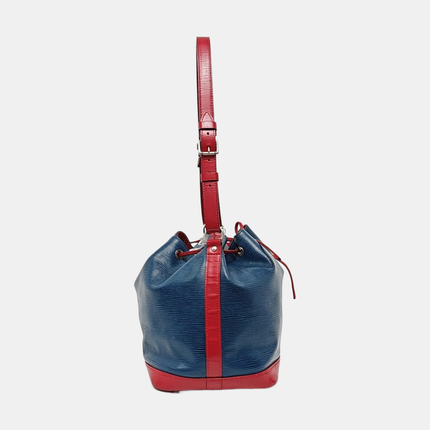 LOUIS VUITTON NOÉ Medium size 蓝色EPI牛皮水波纹Shoulder Bag Handbag Silver Hardware Removable shoulder strap-(SKU)-957681531