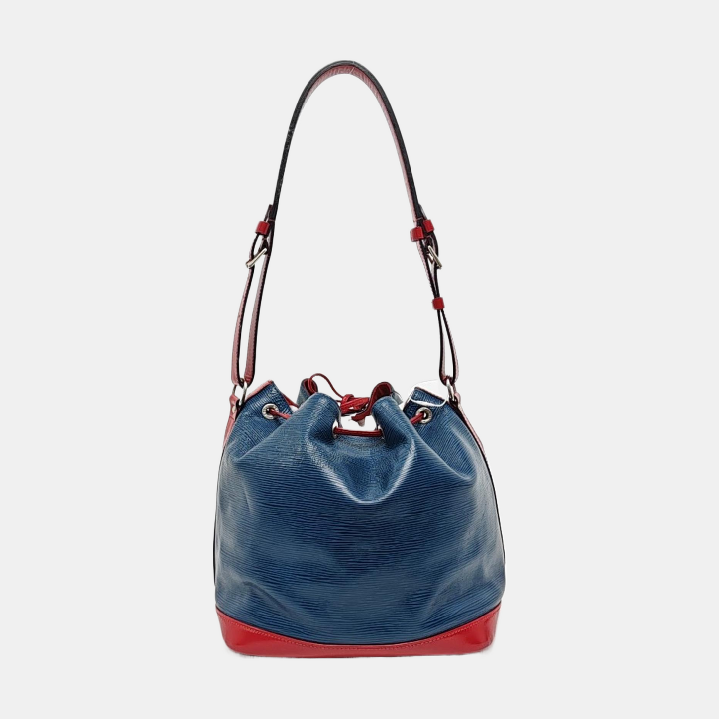LOUIS VUITTON NOÉ Medium size 蓝色EPI牛皮水波纹Shoulder Bag Handbag Silver Hardware Removable shoulder strap-(SKU)-957681531