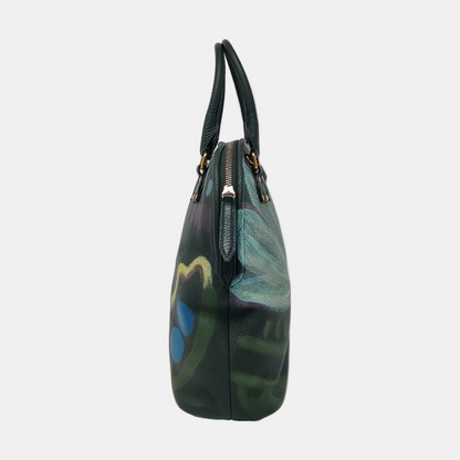 BURBERRY Multicolor Cowhide Print Single Shoulder Bag Tote Bag Golden hardware Removable shoulder strap-(SKU)-957696846