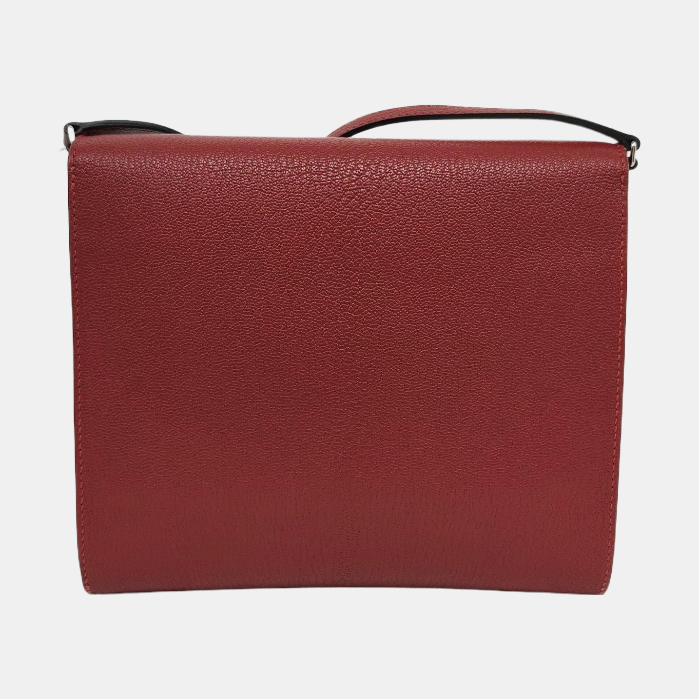 HERMÈS Cinhetic Red Chèvre Mysore Goat Leather Shoulder Bag Tote Bag Silver Hardware D Detachable Strap-(SKU)-957717747