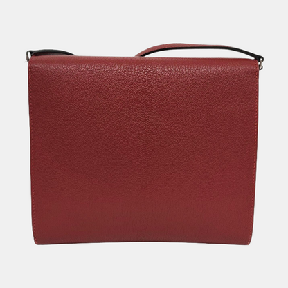 HERMÈS Cinhetic Red Chèvre Mysore Goat Leather Shoulder Bag Tote Bag Silver Hardware D Detachable Strap-(SKU)-957717747