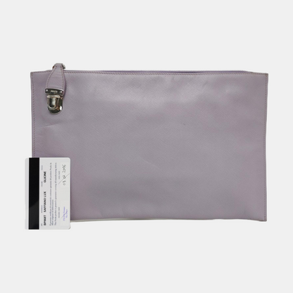 PRADA Light Purple Cowhide Handbag Silver Hardware-(SKU)-957970047