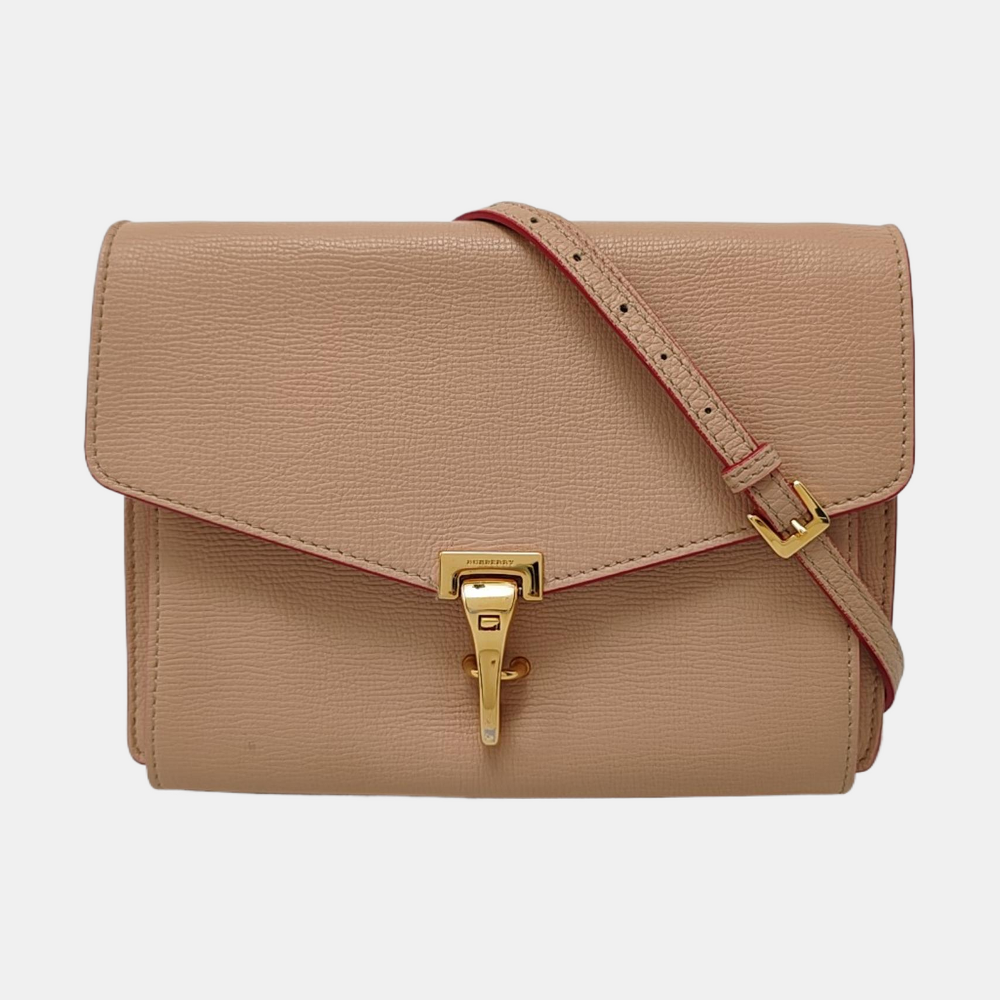 BURBERRY Macken Small size Khaki Cowhide Crossbody Single Shoulder Bag Golden hardware-(SKU)-957870799
