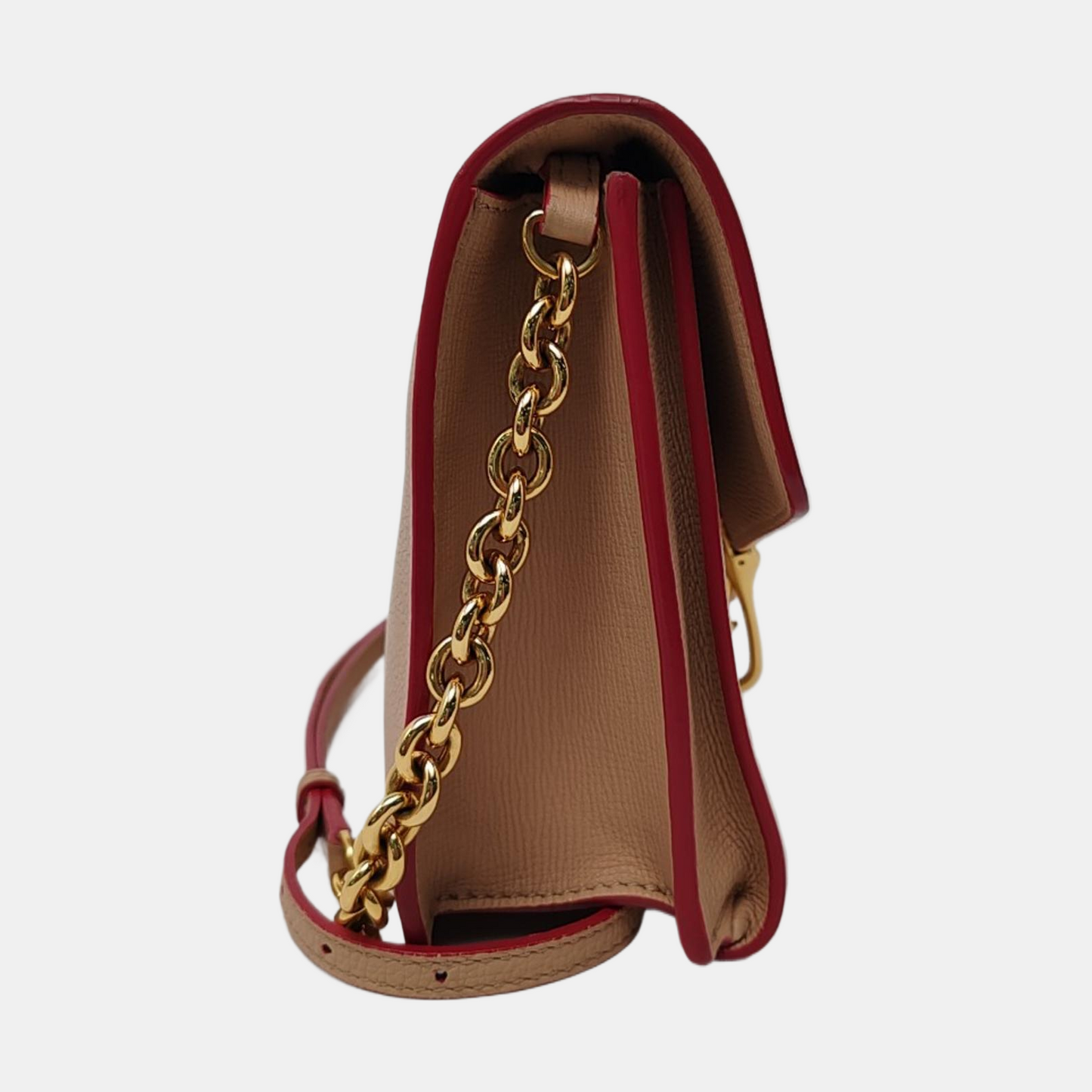 BURBERRY Macken Small size Khaki Cowhide Crossbody Single Shoulder Bag Golden hardware-(SKU)-957870799