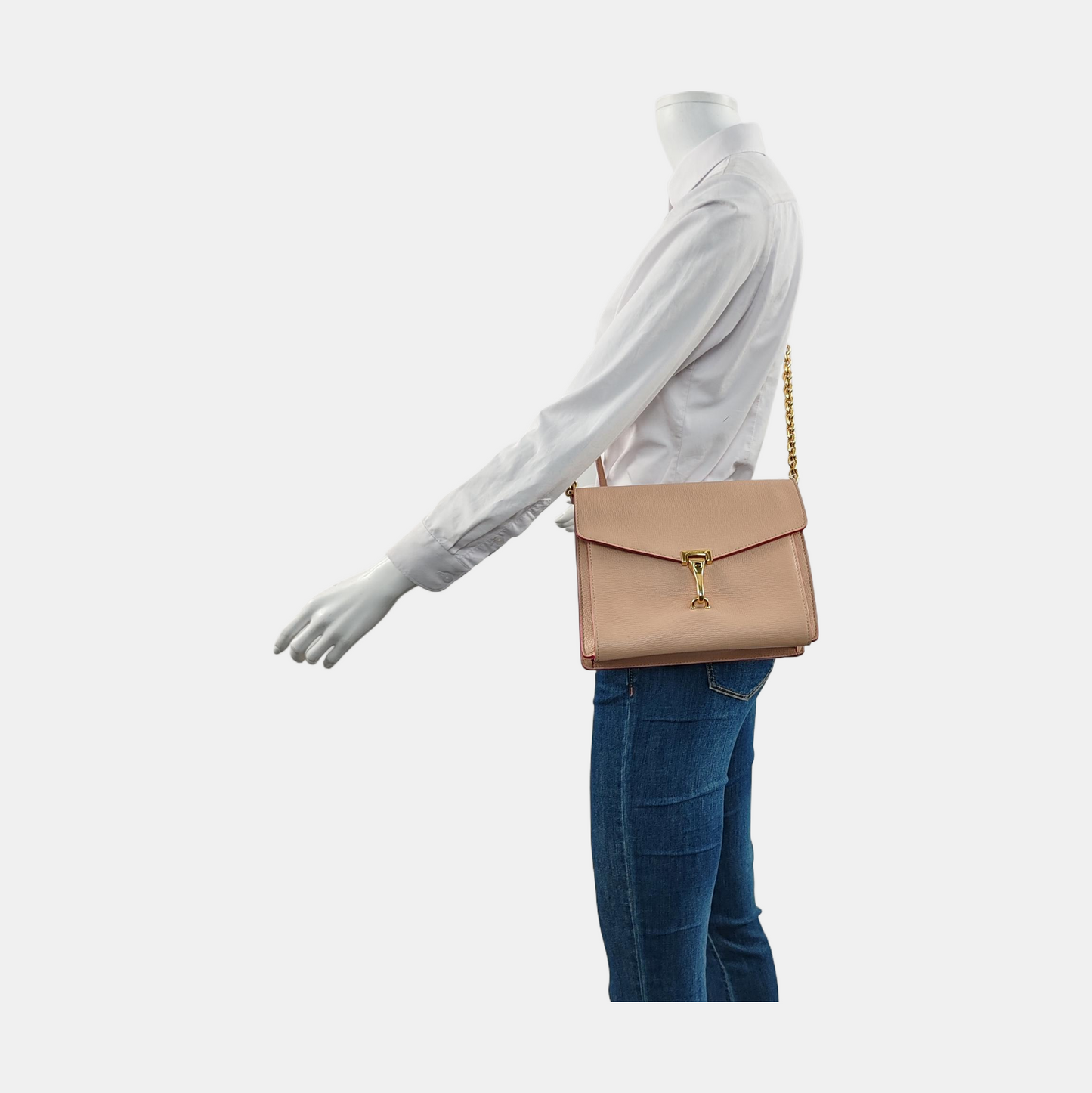 BURBERRY Macken Small size Khaki Cowhide Crossbody Single Shoulder Bag Golden hardware-(SKU)-957870799