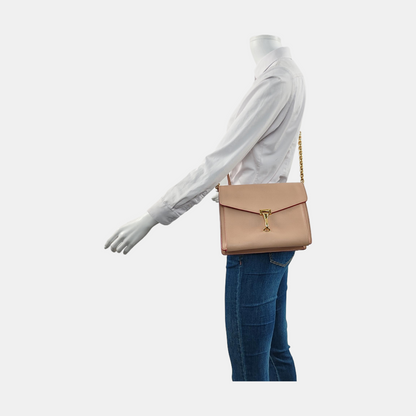 BURBERRY Macken Small size Khaki Cowhide Crossbody Single Shoulder Bag Golden hardware-(SKU)-957870799