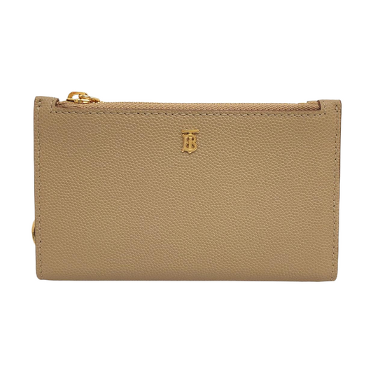 BURBERRY 卡其色牛皮TB钱包 Golden hardware-(SKU)-957423070