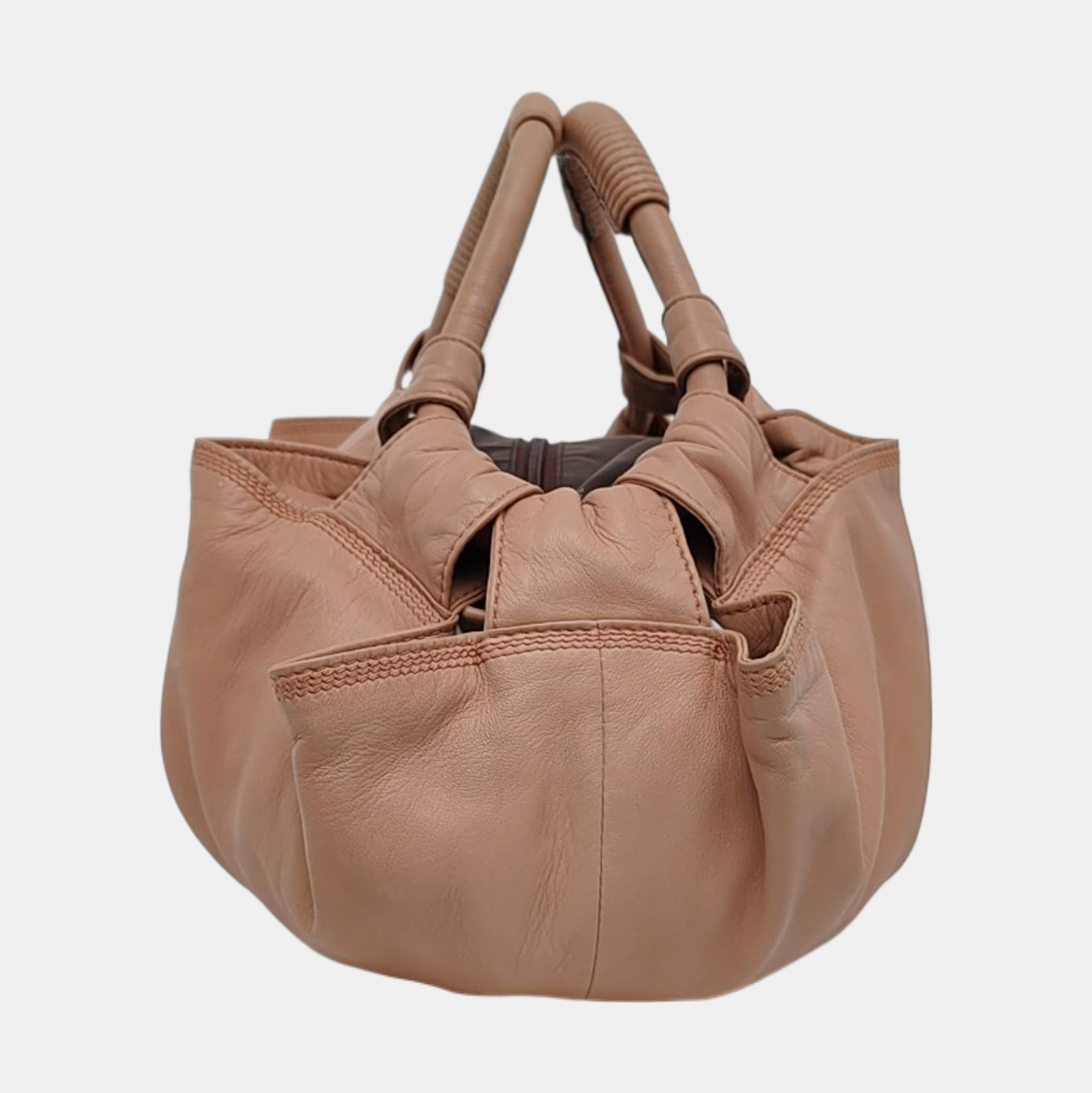 LOEWE Aire Nude pink cowhide handbag shoulder bag Golden hardware-(SKU)-14207902
