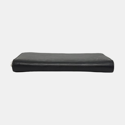 LOUIS VUITTON BlackEPI牛皮水波纹钱包 Silver Hardware-(SKU)-957987232