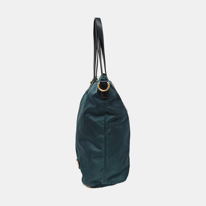 PRADA Tote bag Blue Nylon Logo Single Shoulder Bag Crossbody Tote Bag Golden hardware Removable shoulder strap-(SKU)-958133297