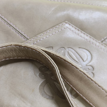 LOEWE Khaki Lambkin Embossed Handbag Silver Hardware-(SKU)-958006542