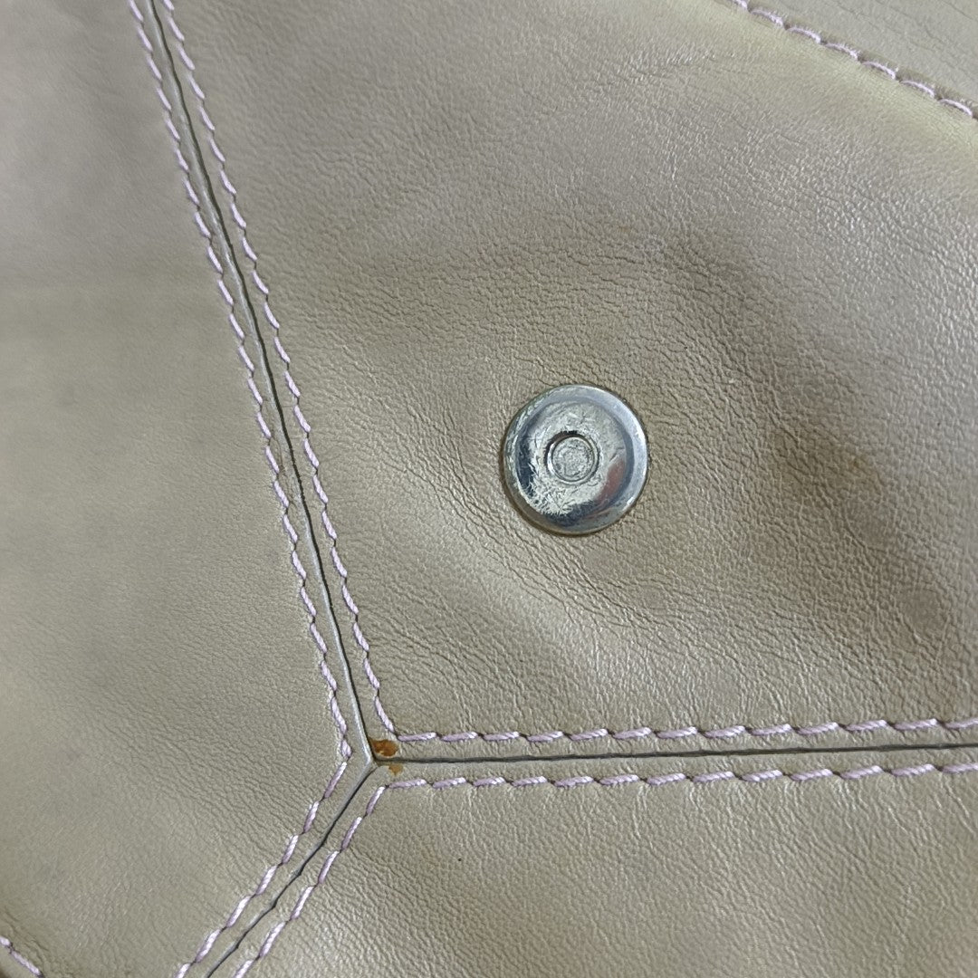 LOEWE Khaki Lambkin Embossed Handbag Silver Hardware-(SKU)-958006542