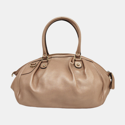 GUCCI Sukey Rose Gold Leather Single Shoulder Bag Tote Bag Golden hardware Removable shoulder strap-(SKU)-957916470