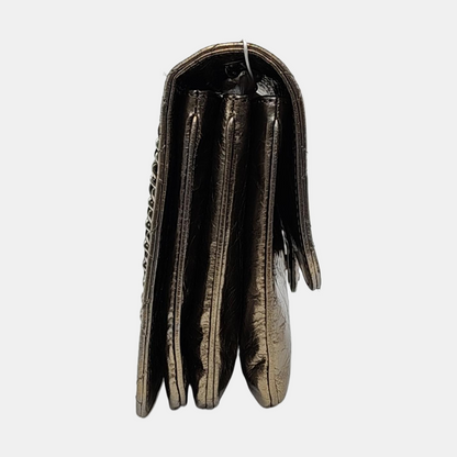 CHANEL CLASSIC FLAP Medium Champagne Calfskin Quilted Shoulder Bag with Silver Hardware-(SKU)-958254208