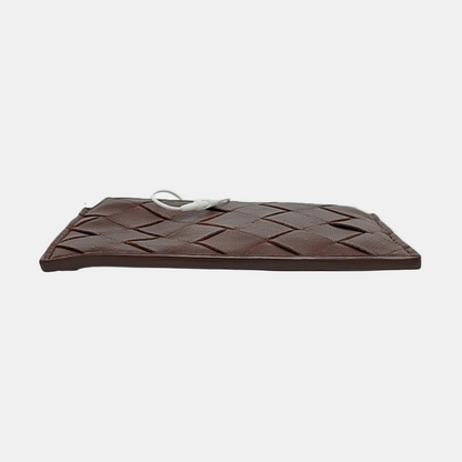 BOTTEGA VENETA Brown Cowhide Woven Wallet-(SKU)-958077989